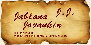 Jablana Jovankin vizit kartica